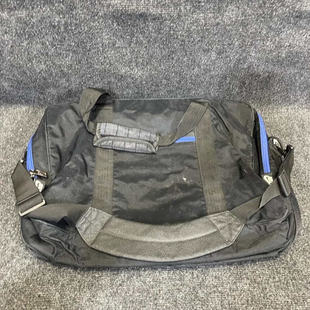 Nike F3-12-03-BTH Black/Blue‎ Vintage Court Tennis Duffel Bag 100% Nylon Gym Bag
